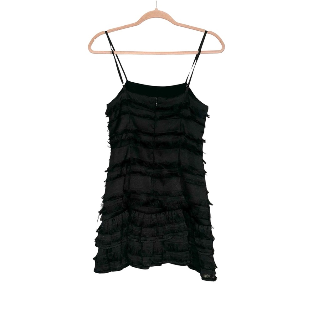Princess Polly Molina Fringe Black Mini Dress US 2 - Picture 5 of 10